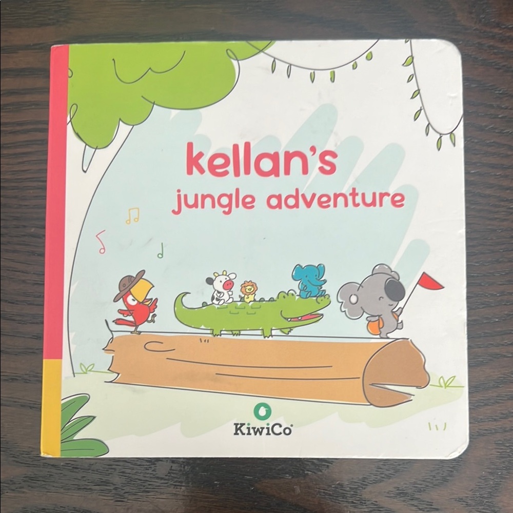 Wico Kellan's Jungle Adventure Board Book - Red, Green, White